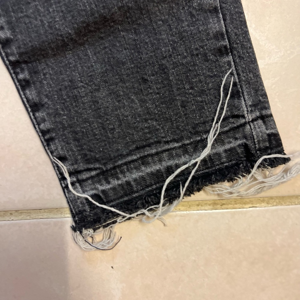 a.n.a a new approach , high rise straight black wash distressed jeans - Picture 11 of 11
